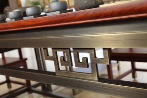 Trung Quốc bàn trà và ghế đặt đồng thau và gỗ hồng mộc cho phòng khách đồ nội thất nhà - Product Image 5