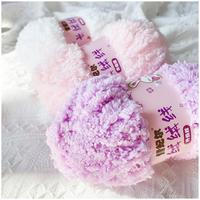 Factory Wholesale 100% Polyester Long Plush Woolen Thread Dyed Fancy Yarn for Baby Knitting Skin-Friendly Soft Recycled Feature