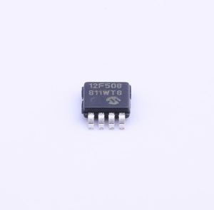 MCU PIC12 de 8 bits, RISC, 768 bytes de Flash, 2.5V/3.3V/5V, 8 pines, MSOP, Tubo - Riel/Tubo, PIC12F508-E/MS - Product Image 1