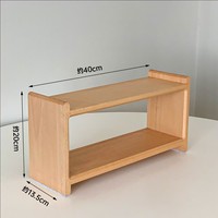 Organisateur de bureau pour ordinateur personnalisé Station d'accueil de bureau Support en bois pour écran de télévision Ordinateur portable Support de stockage à double niveau