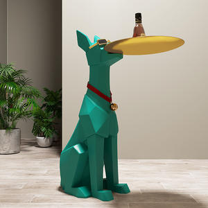 Sala de estar Sofá Aterrizaje Regalo móvil Nuevo hogar <span class=keywords><strong>Doberman</strong></span> grande Perro rico Decoración - Product Image 3