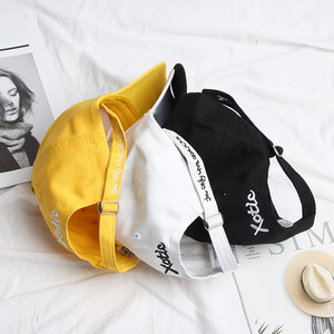 X Embroidery <b>Baseball</b> <b>Cap</b> Unisex 100 Cotton Outdoor Sun Protection Hat Yellow <b>Black</b> White - Product Image 3
