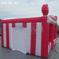 Stand gonflable en promotion, kiosque de vente ambulante pour la promotion commerciale, stand de nourriture de carnaval, stand de vente ambulante gonflable