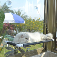 Lit pour chat portable en plastique, cage pour animaux de compagnie, ventouse, hamac pour chat, perchoir