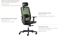 Ensemble de mobilier de bureau pour manager : Chaise ergonomique de direction en maille, chaise de bureau pivotante de luxe pour ordinateur