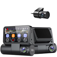 Caméra embarquée 4K 3 canaux avec WiFi, GPS, vision nocturne, capteur G, enregistrement en boucle, écran tactile IPS 3 pouces, étanche, DVR de voiture, garantie 1 an