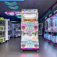 Machine d'arcade mini multijoueur à monnayeur, prix direct usine, avec grue à peluches, 4 joueurs, garantie 1 an, en métal, version anglaise