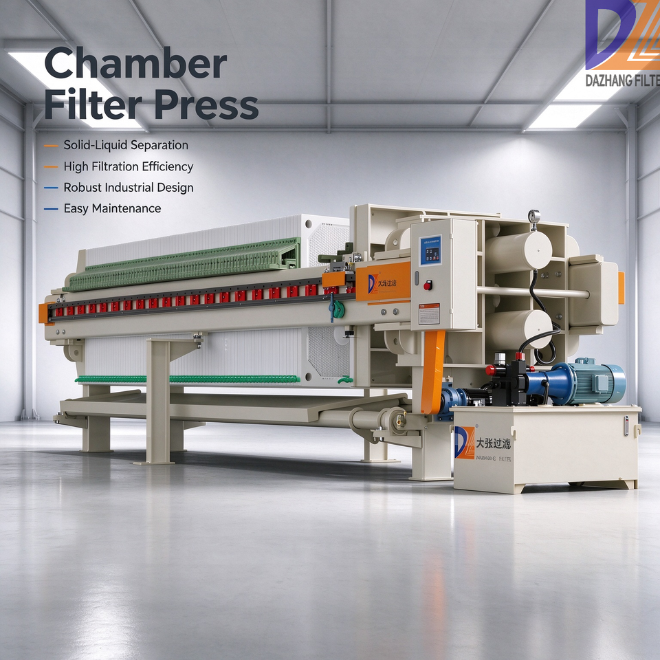 Chamber Filter Press Slurry Dewatering Equipment Solid Liquid ...