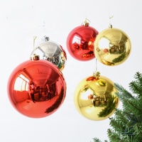 Ornamento Di Natale Palla ornamenti di natale palle Attraente In Plastica Verniciata Di Natale Palla Appesa 3 CENTIMETRI 4 CENTIMETRI 5 CENTIMETRI 6 CENTIMETRI 8 CENTIMETRI 12 CENTIMETRI