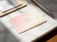 Günstiger Preis Premium Maßgefertigte Hotel-Zugangskarte Wasserdichte 13,56 MHz Schlüsselkarte RFID NFC Chip Plastik Hotelzimmerkarte