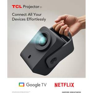 Projecteur intelligent TCL C1 4K avec Google TV, haut-parleurs intégrés, home cinéma portable - Product Image 2