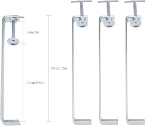 300mm gạch đặt hồ sơ kẹp giữ Fastener mộc nội bộ tường kẹp 4pk - Product Image 1