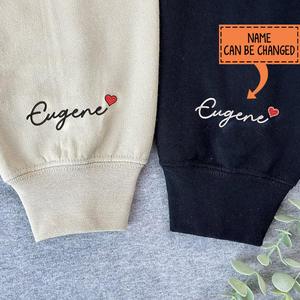 <span class=keywords><strong>Felpe</strong></span> con cappuccio con Logo personalizzato ricamato per coppie abbinate <span class=keywords><strong>felpe</strong></span> con cappuccio numero romano data angelo coppia ricamo felpa - Product Image 4