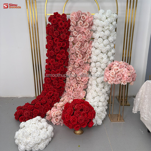 Wholesale Artificial Flower Runner Wedding <strong>Table</strong> Floral Aisle Runners Panel for Event Decoration - Product Image 3