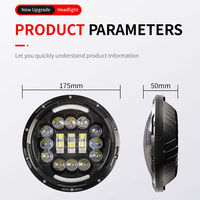 HYNBYZJ Auto - Accesorios para Automóviles, Faros Delanteros LED H4 de 7 Pulgadas con Ojos de Ángel para Jeep Lada Niva 4X4 Uaz Hunter, Accesorios Todoterreno