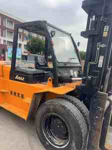 Carretilla elevadora usada Hangcha A100Z Hangzhou, carretilla elevadora diésel <span class=keywords><strong>10t</strong></span> con abrazaderas, carretilla elevadora hidráulica de paletas de segunda mano - Product Image 3