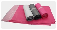Sacs d'expédition imperméables en PE épaissi pour la logistique e-commerce, sacs d'emballage thermoscellables blancs et roses