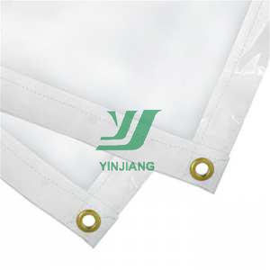 Bâche en PVC <span class=keywords><strong>transparente</strong></span> robuste enduite de vinyle imperméable avec œillets <span class=keywords><strong>pour</strong></span> patio, <span class=keywords><strong>pergola</strong></span> et voiture - Product Image 2