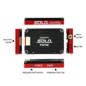 RUSH Solo Tank 5.8G VTX Video Transmitter CNC shell 1.6W High Power Built-in Microphone Heat Dissipation Structure For <b>RC</b> FPV - Product Image 6