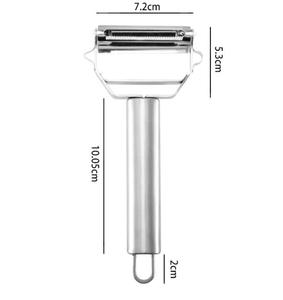 Nhà bếp Slicer đa chức năng trái cây và rau Shredder cầm tay vắt tay 2 trong 1 thép không gỉ Peeler - Product Image 6