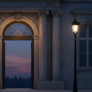 Luminaria Eléctrica para PC, Difusor Farol Clásico de Entrada Lateral, Clasificación IP66, de Aluminio, para Jardín Urbano - Product Image 2