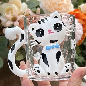 Tazza in Vetro 3D a Forma di Gatto Arancione 300ML, Tazza da Caffè per Bambini Riutilizzabile, Lavabile in Lavastoviglie e Utilizzabile in Microonde - Product Image 2