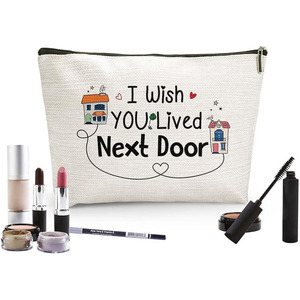 Nuovo personalizzato vorrei che tu vivessi la borsa regalo per il trucco della porta accanto per la migliore amica BFF borsa per il trucco di <span class=keywords><strong>compleanno</strong></span> - Product Image 3