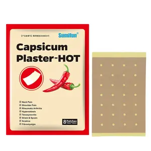 Sumifun Capsicum Yeso-Parche CALIENTE Alivia rápidamente el dolor de cuello Hombro Artritis reumática Hiperostosis Tensión y esguince