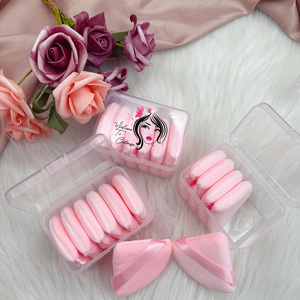 Wholesale Soft <b>Makeup</b> Powder Puffs Polorful Triangle <b>Makeup</b> Sponge Powder Puff for <b>Makeup</b> Foundation OEM Box - Product Image 2