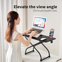 Support de moniteur multifonction Support d'ordinateur avec grand bureau Ordinateur debout ergonomique avec 4 angles de niveau