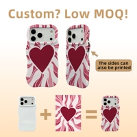 Funda magnética de TPU para PC con sublimación 3D, patrones de lunares, rombos y corazones, venta al por mayor, funda de transferencia térmica para iPhone 17 Pro Max