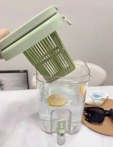 Carafe à eau froide résistante à la chaleur avec robinet, grande capacité, distributeur de boissons pour réfrigérateur domestique, thé aux fruits, boissons glacées - Product Image 5