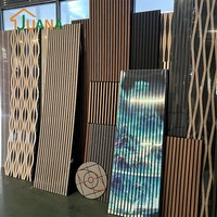 Panneaux acoustiques en bois MDF flexible décoratifs en chêne, insonorisés, pour mur, salon moderne, studio, lattes écologiques