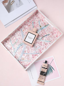 Plateau en coquillages naturels <span class=keywords><strong>de</strong></span> style français pour table basse <span class=keywords><strong>de</strong></span> salon, plateau à thé, plateau <span class=keywords><strong>de</strong></span> rangement décoratif haut <span class=keywords><strong>de</strong></span> gamme pour table à manger, assiette à fruits - Product Image 1