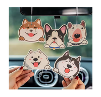 Désodorisant de voiture en papier suspendu avec de nombreuses odeurs, design de chien personnalisé bon marché