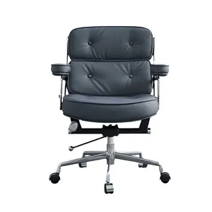 Foshan genuine leather lobby leisure chair luxurious office chair executive chair for project