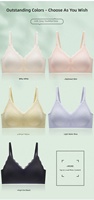 Soutien-gorge push-up sans armatures en dentelle bulle, sans couture, en latex fin, pour femme adulte, été, sans anneau en acier
