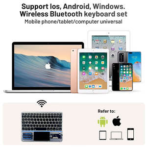 <span class=keywords><strong>Clavier</strong></span> <span class=keywords><strong>Bluetooth</strong></span> transparent style punk avec pavé tactile, rétroéclairage RGB, interrupteurs à ciseaux silencieux, compatible multi-appareils - Product Image 2