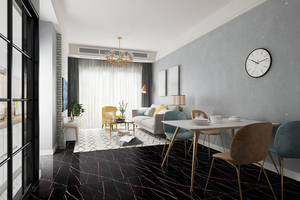 สายกระเบื้องทำมือ <span class=keywords><strong>Yoka</strong></span> 600x600กระเบื้องปูพื้นหินแกรนิตสีดำกระเบื้อง Porcelanato สำหรับปูพื้น - Product Image 2