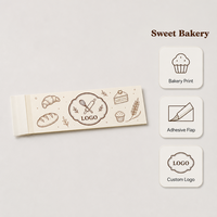 Manchon adhésif décoratif pour chaussettes avec motif de boulangerie, bande personnalisée pour emballage de chaussettes de vente au détail