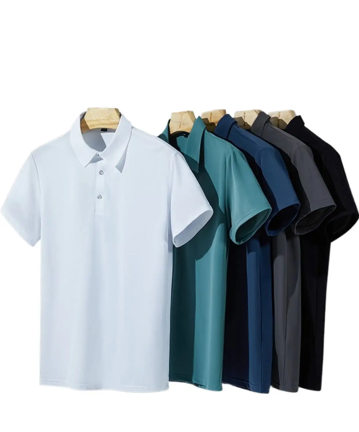 2024 Super Plus Size 8XL Men Simple Fashion Workout Quick Dry Polo T Shirt Ice Silk Golf T-Shirt Top For Man M0038