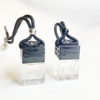 8ml couvercle noir vide verre mini ensemble de parfum suspendu désodorisant voiture bouteille de parfum roseau diffuseur bouteille