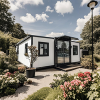 Casa Contenedor Expandible Prefabricada de 20 pies para Vivienda Modular, Casa Pequeña, Estructura de Acero Plegable Prefabricada