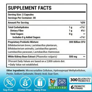 Probióticos Personalizados para Mulheres Cápsulas 50 Bilhões de CFU Suplemento Orgânico de Probióticos Cápsulas Pré-bióticas para Saúde Intestinal - Product Image 4