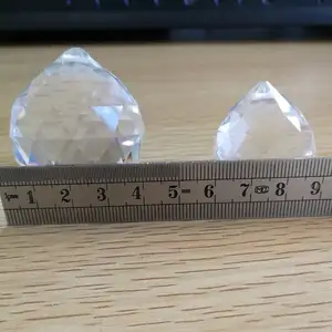 Boules de lustre en pierres de cristal de 15mm à 100mm Pièces de lustre rondes à facettes Boules de verre pour cadeau de noël Décoration de mariage