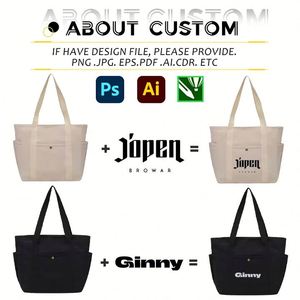 Bolsos de Hombro de Lujo para Mujer con Logotipo Personalizado de Alta Calidad, Bolsa de Compras de Lona Reutilizable Ecológica con Bolsillos - Product Image 2