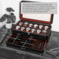Boîte à montres en cuir PU personnalisée avec tiroir, 12 emplacements, organiseur de montres de luxe, porte-bijoux et accessoires pour hommes, coffret cadeau pour montres