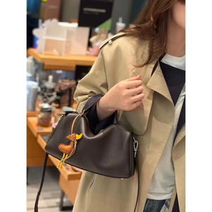 Sac Boston Ando en cuir de vachette véritable pour femme, sac à main à poignée supérieure, sac à bandoulière - Product Image 4