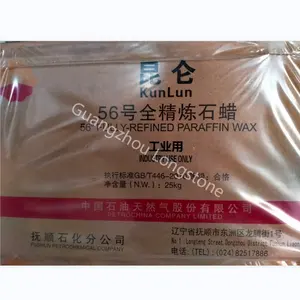 Cera de parafina refinada 56-58 Kunlun-Parafina 25kg/caja para hacer velas de tarros