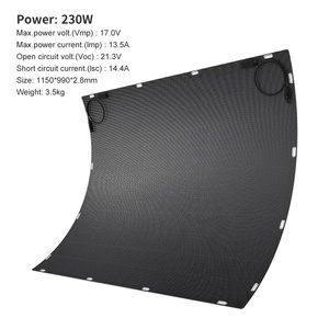 Cellules solaires HPBC à contact arrière de 230 watts 17 volts, 25,8% d'efficacité élevée, sans barre de busbar, pour système solaire de balcon - Product Image 1